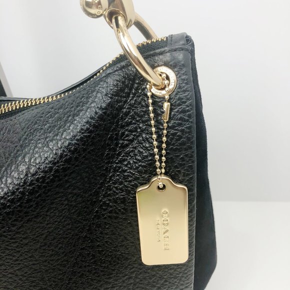 Coach Mixed Leather Shoulder Bag - Picture 6 of 11